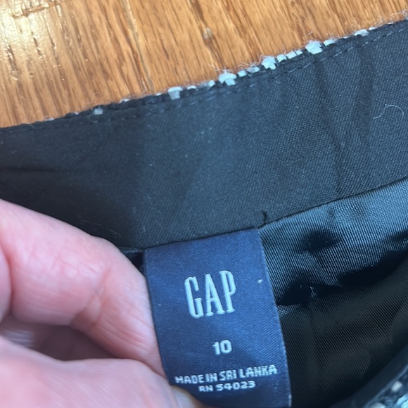 GAP BOUCLE TWEED MIDI SKIRT IN BLACK AND WHITE SIZE 10 - Picture 5 of 5